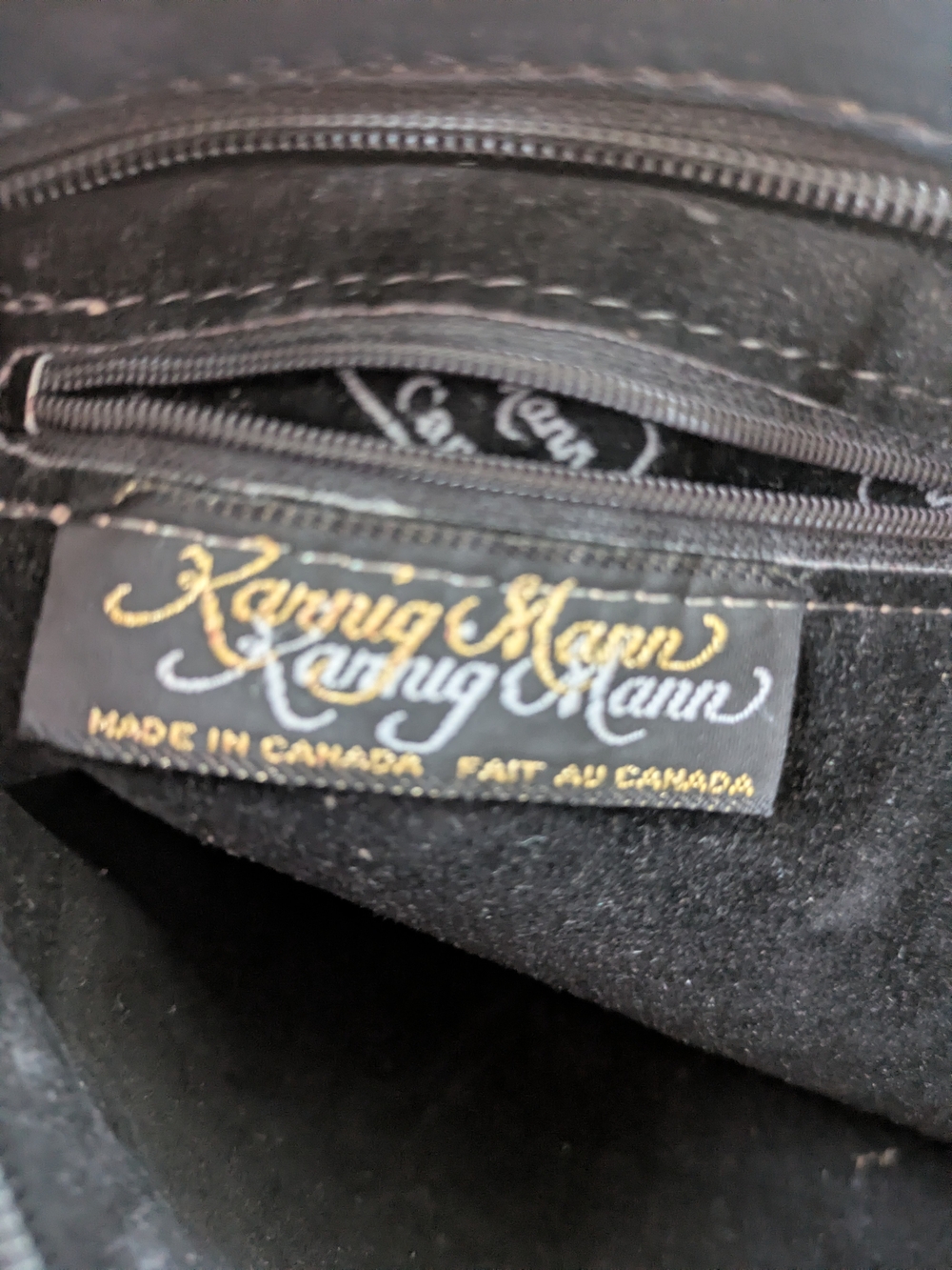 Vintage 80s Karnig Mann Handbag Made In Canada - Picture 4 of 6